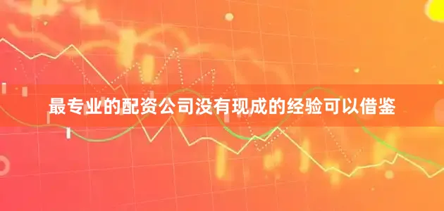 最专业的配资公司没有现成的经验可以借鉴